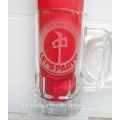 2014 Haonai glass products,glass beer cup with handle